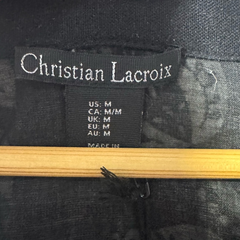 NWT Christian Lacroix Boho Black and White Floral Women's Dress - Picture 4 of 9